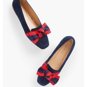 Talbots Stella Soft Bow flats, navy 7